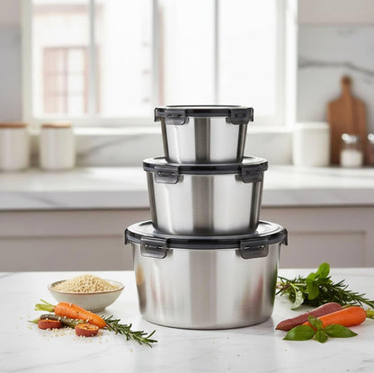 3 pcs stainless steel lunch box set