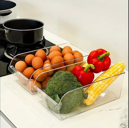 Acrylic fridge storage box with drain tray