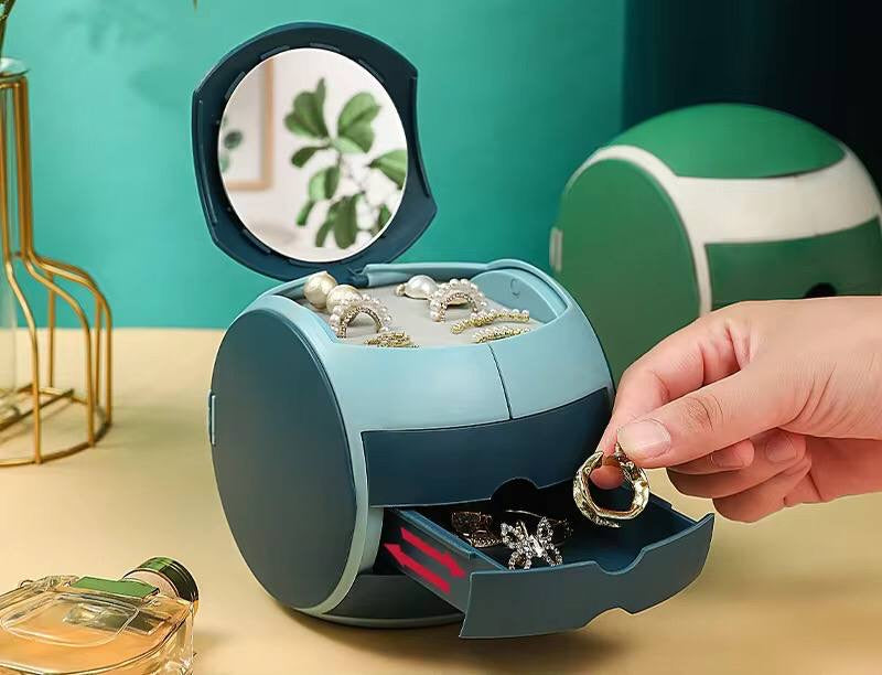 ball shaped 6 cubicle jewelry cosmetic organizer