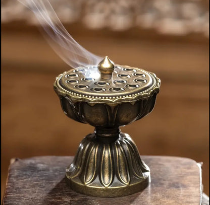 Zinc Alloy Zen Lotus Incense Burner