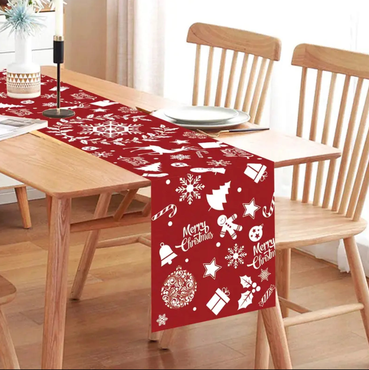 Christmas themed table runners.