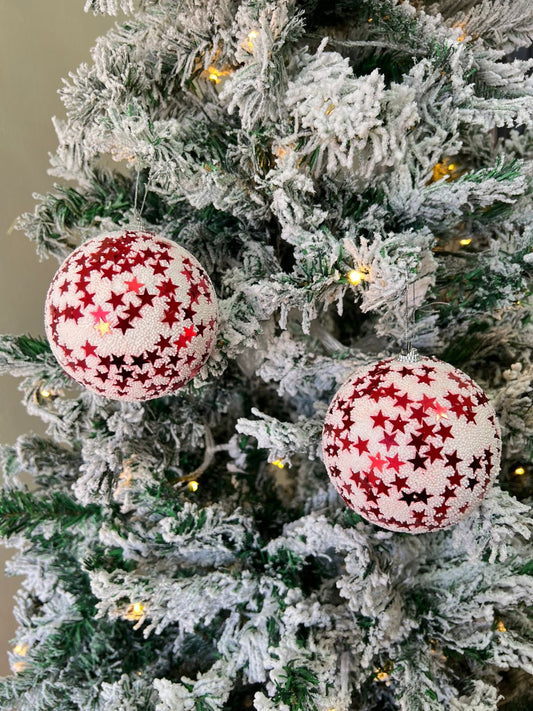 10cm big Christmas decorated balls