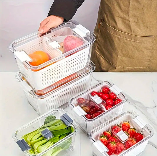 3pcs Fresh Food Storage Containers refrigerator organizer