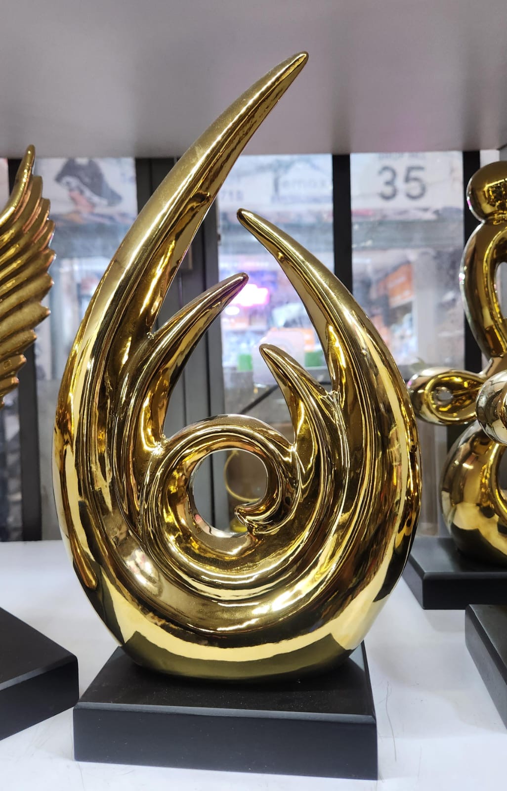 Big Size Ceramic Modern Abstract Art Statue Decor Sculpture Figurine