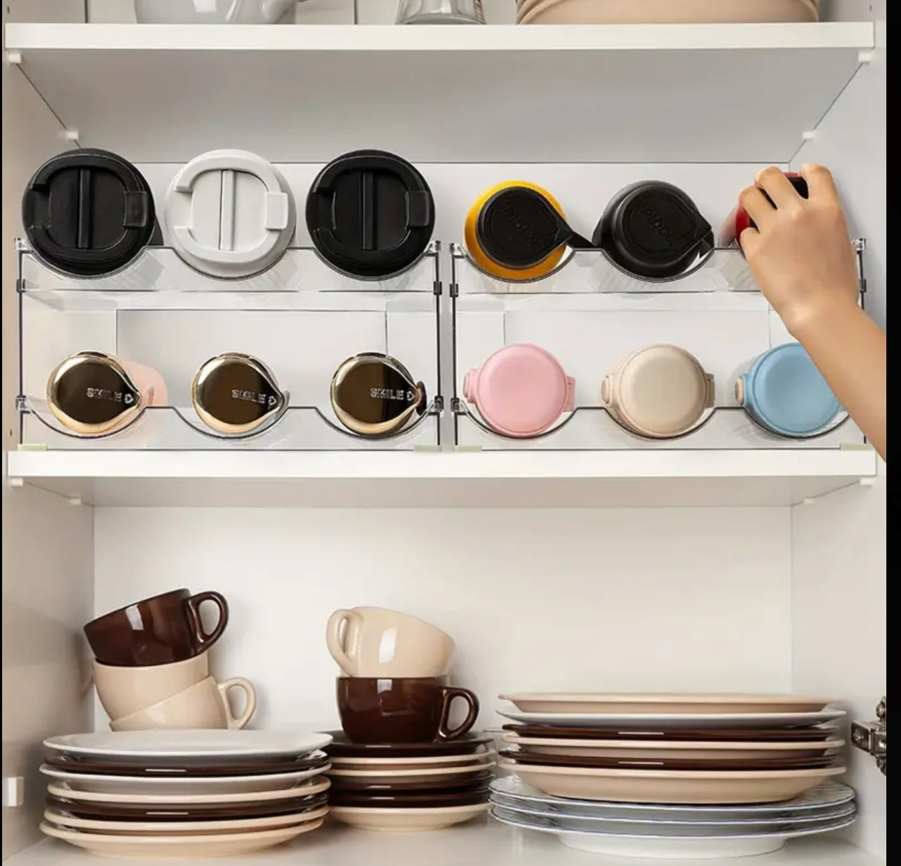 Cabinet bottle rack organiser