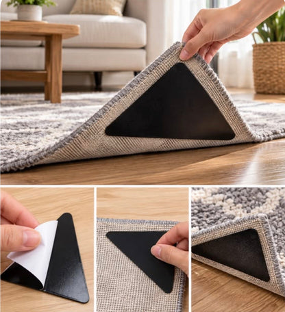 4pcs Ruggies Rug Carpet, Mat Grippers Non Slip Grip
