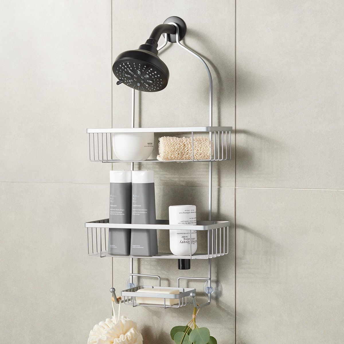 Partitioned bathroom/wall hanging shower candy
