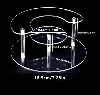 Acrylic round perfume display rack