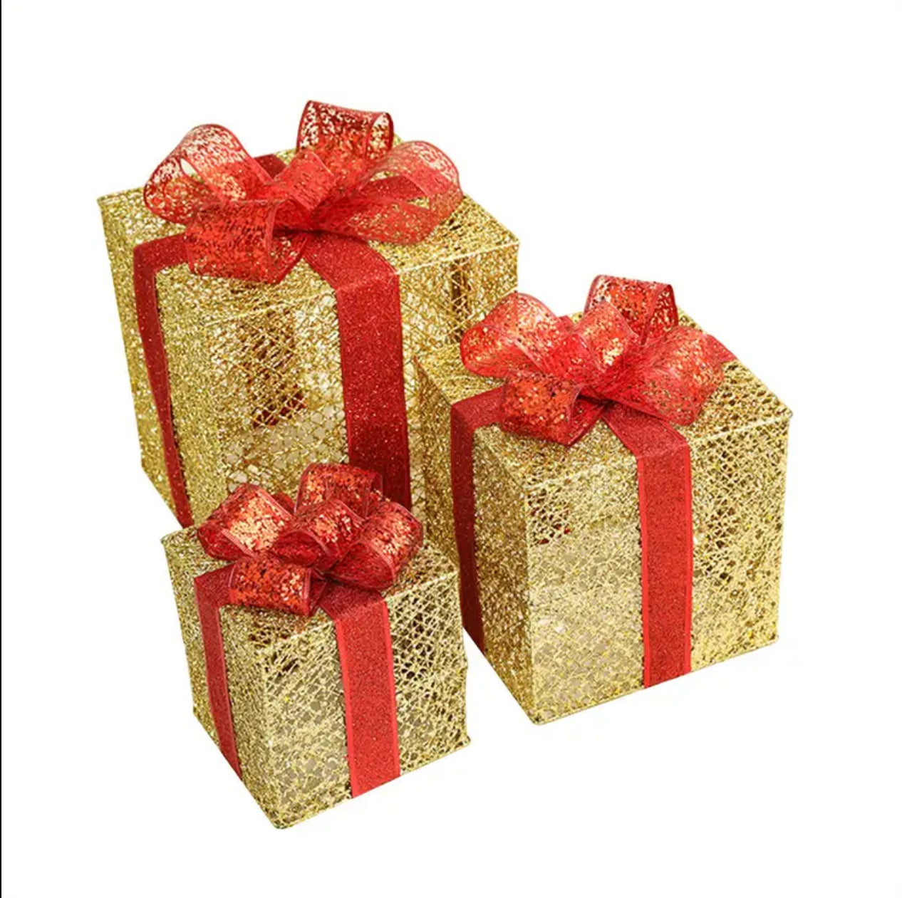 3pcs set lighted gift box