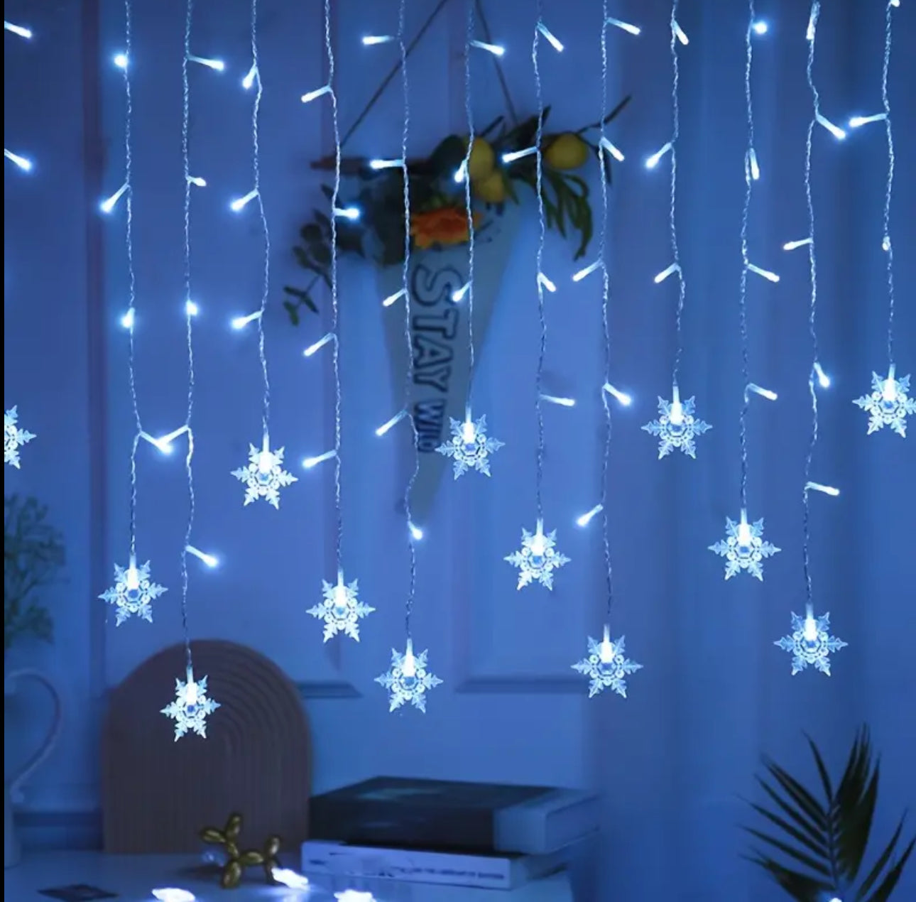 4M LED Christmas curtain light garland decorations*