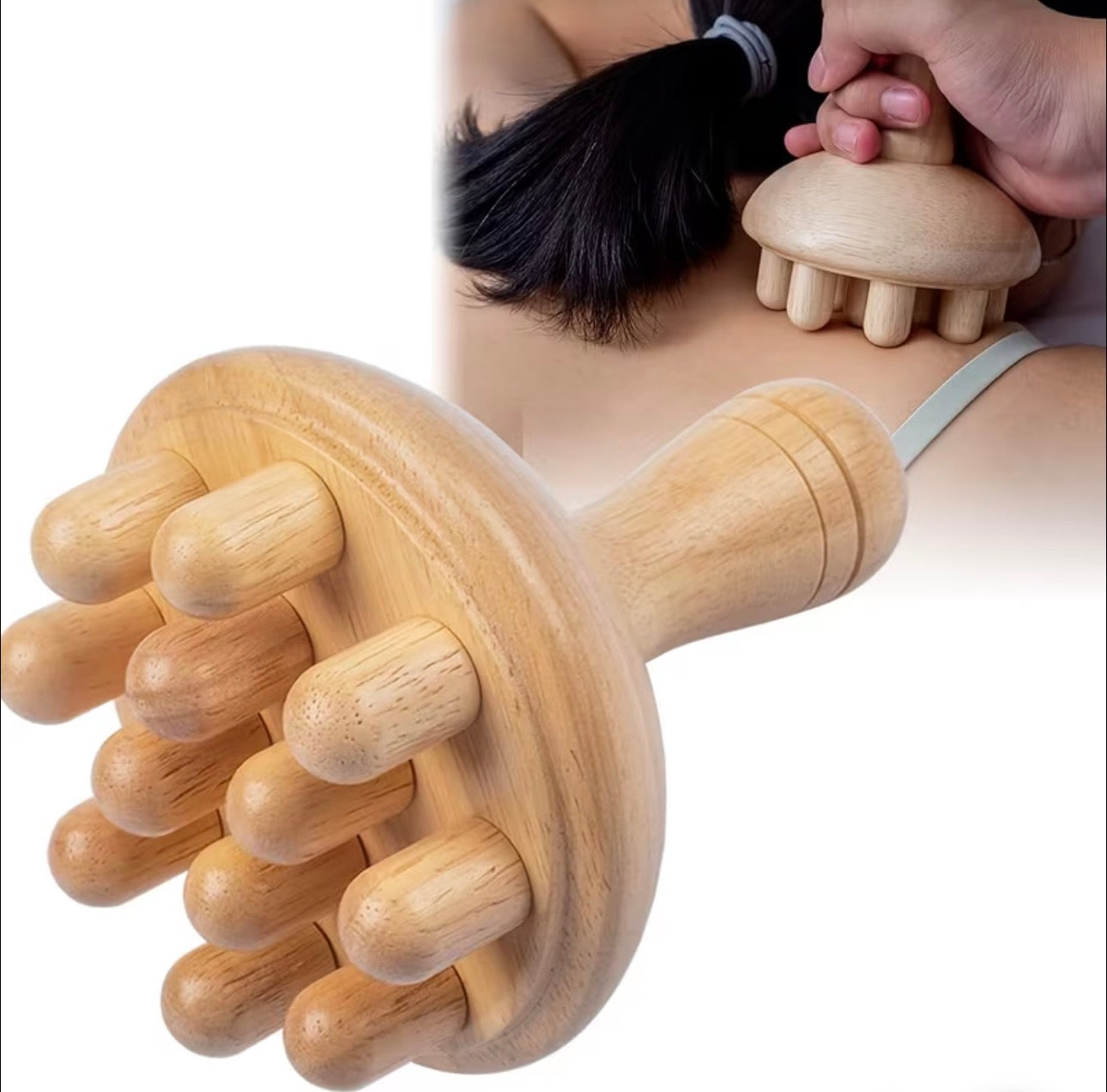 Wooden Therapy Massage Tools Wooden Mushroom Massager