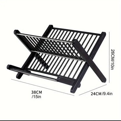 X Shape Foldable Dish Drainer Rack