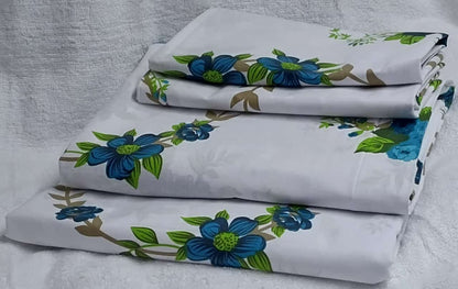 A pair of both printed pure cotton bedsheets