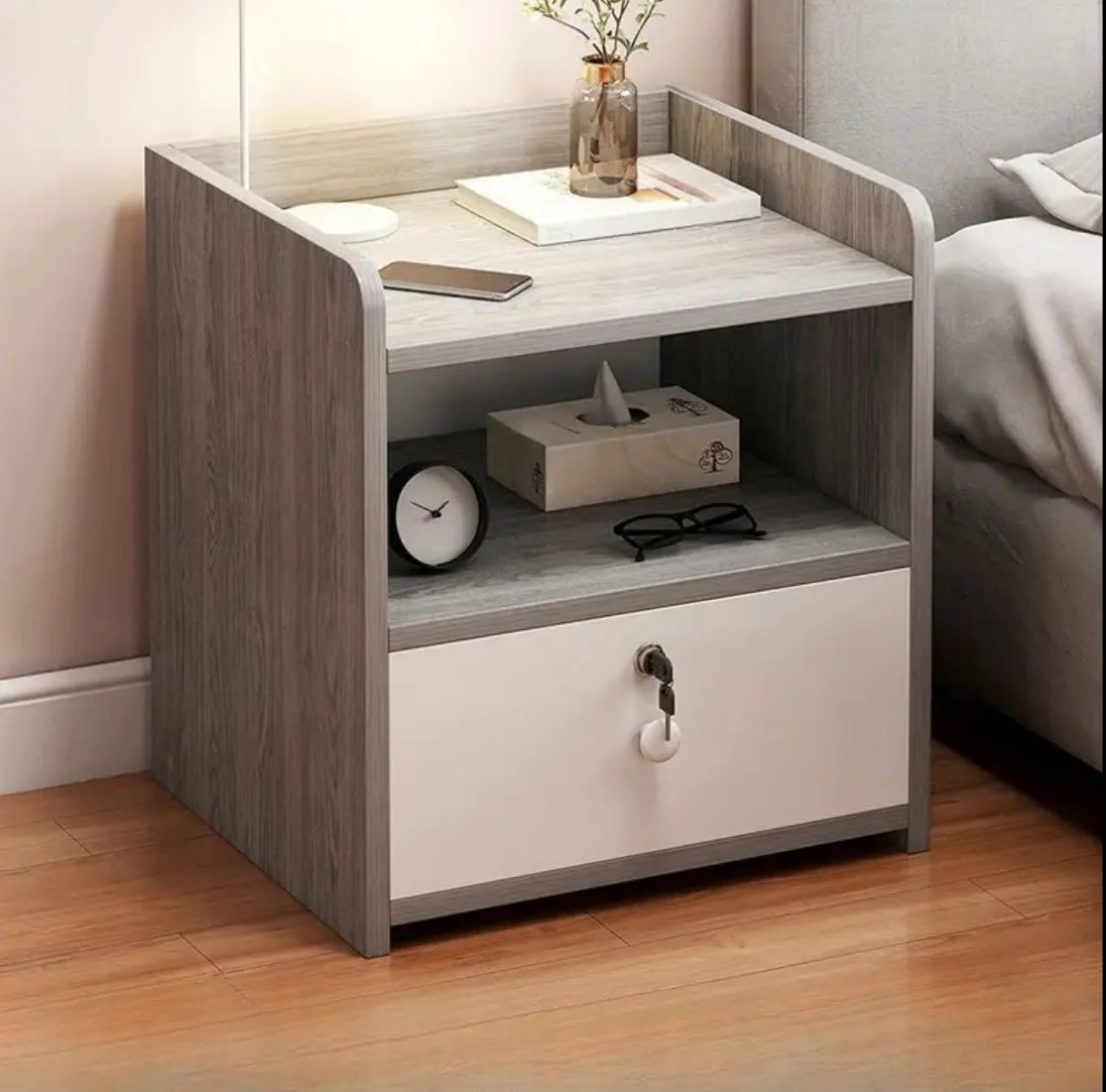 Mini Bedroom modern Bedside storage with locker