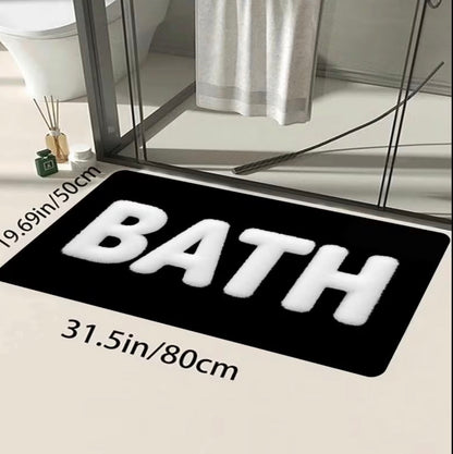 Black Bath Absorbent Diatom Bathroom  Mats