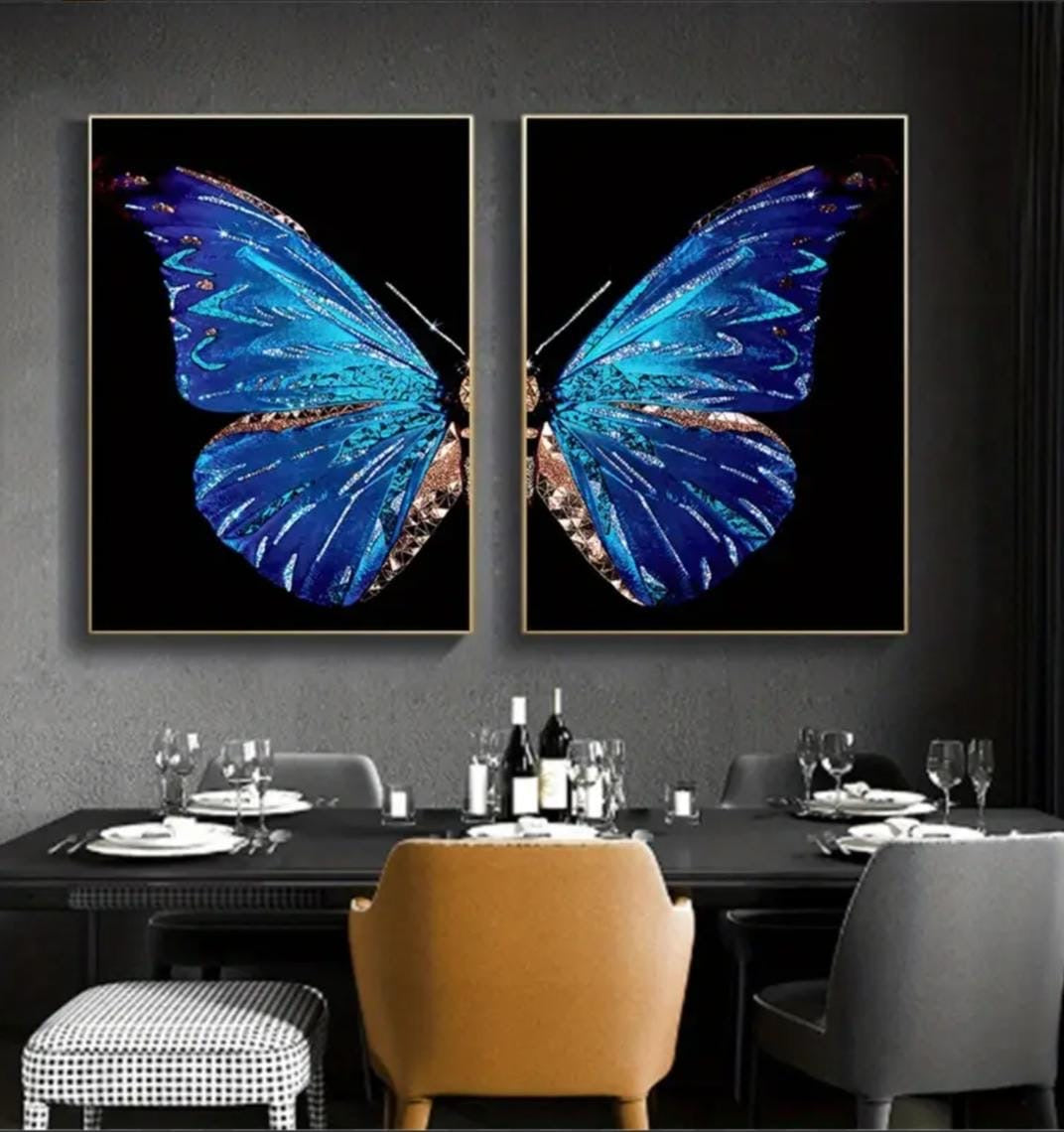 2PCS BUTTERFLY WING WALL ART