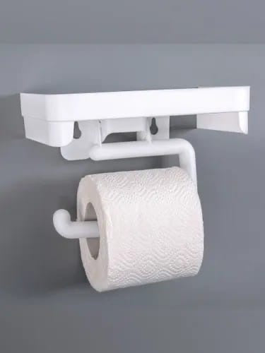 Toilet Paper Holder with Shelf Wall Mounted Toilet Paper Roll Holder
