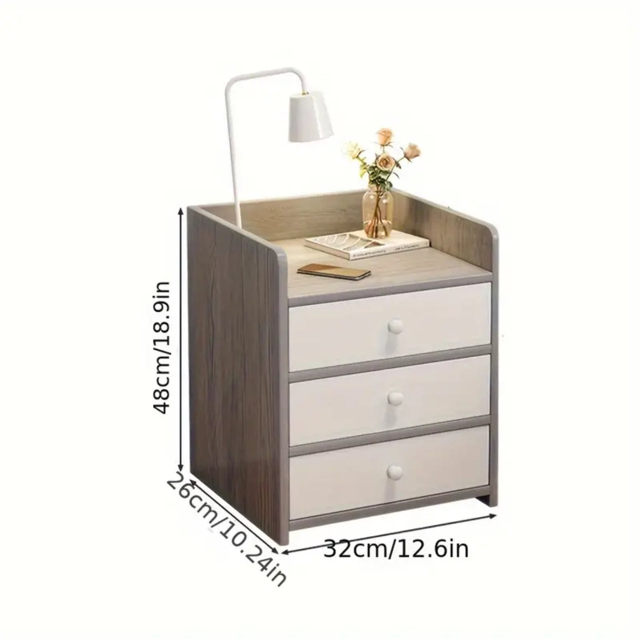 3 Drawer Bedside Table