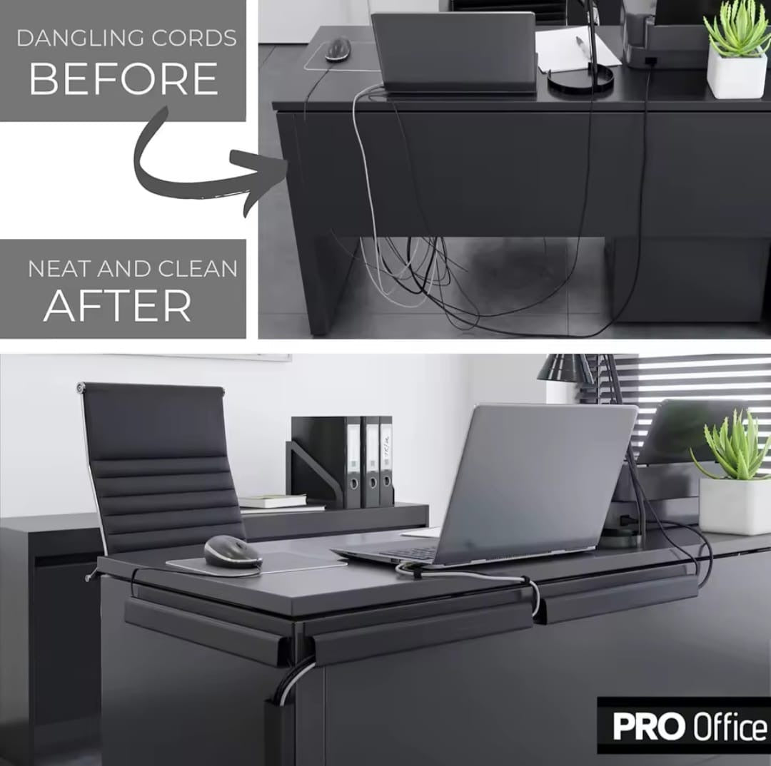 PVC Under-Desk Cable Management Tray