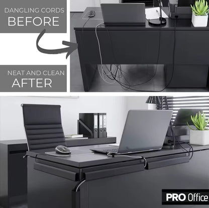 PVC Under-Desk Cable Management Tray