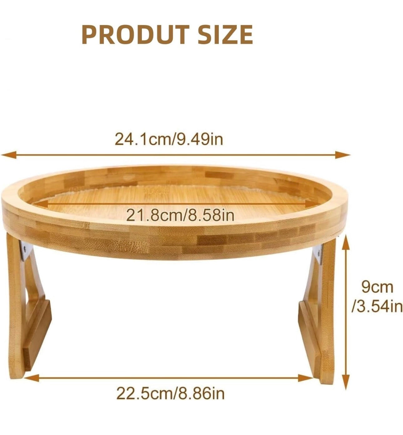 Bamboo multifunctional portable tray. Couch/sofa armrest tray