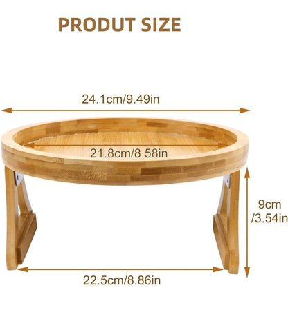 Bamboo multifunctional portable tray. Couch/sofa armrest tray