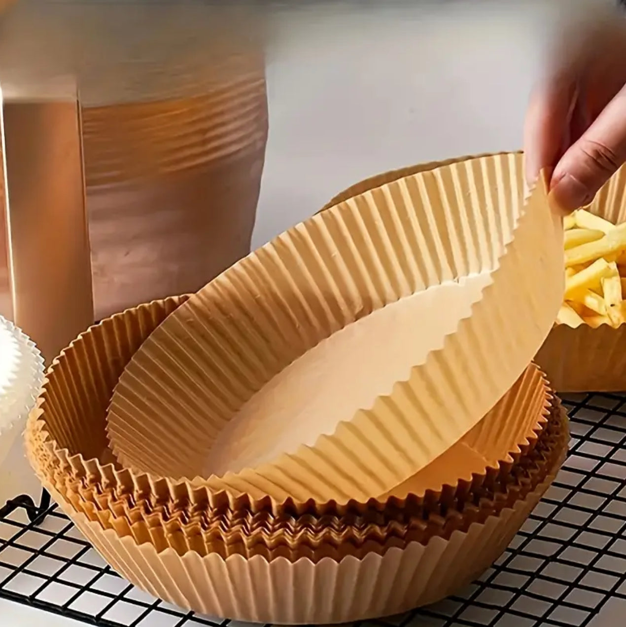 50pcs Round Air Fryer Papers Liner