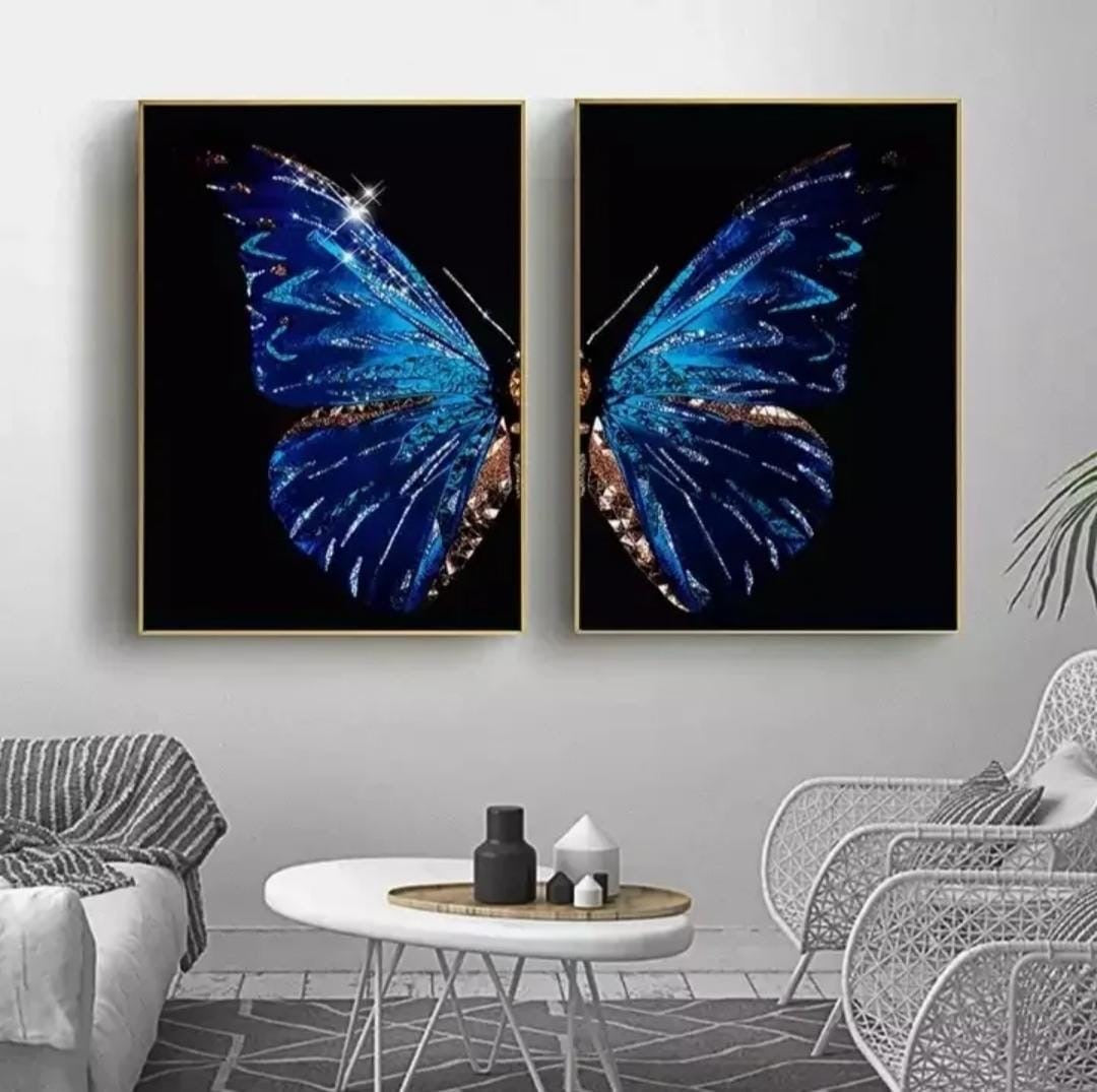 2PCS BUTTERFLY WING WALL ART