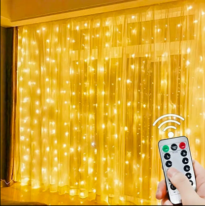 3M×3M CURTAIN LIGHTS WITH REMOTE