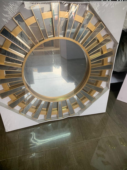 Circular Sunburst Wall Decor Mirror