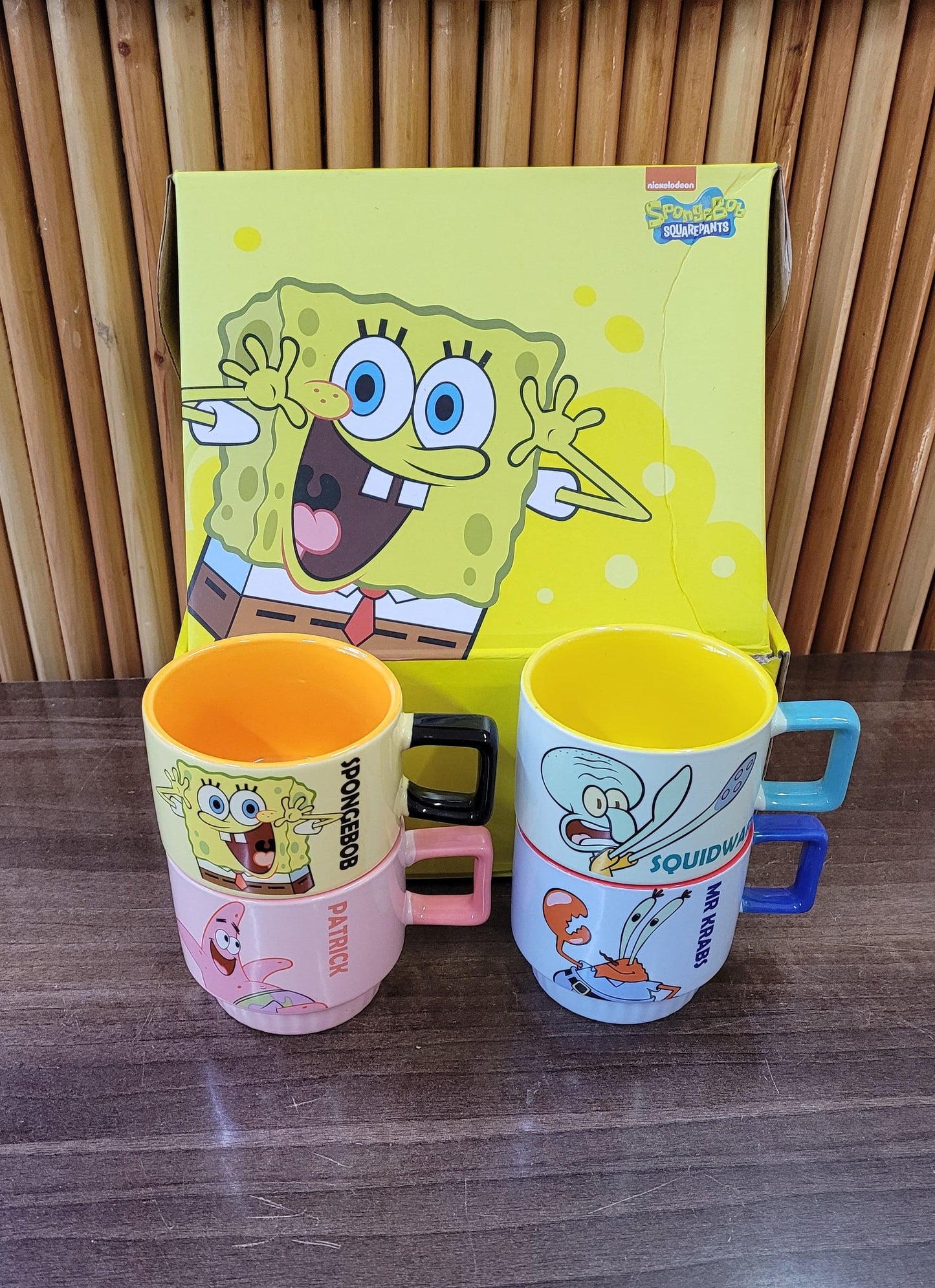 4pc set Sponge Bob Mugs