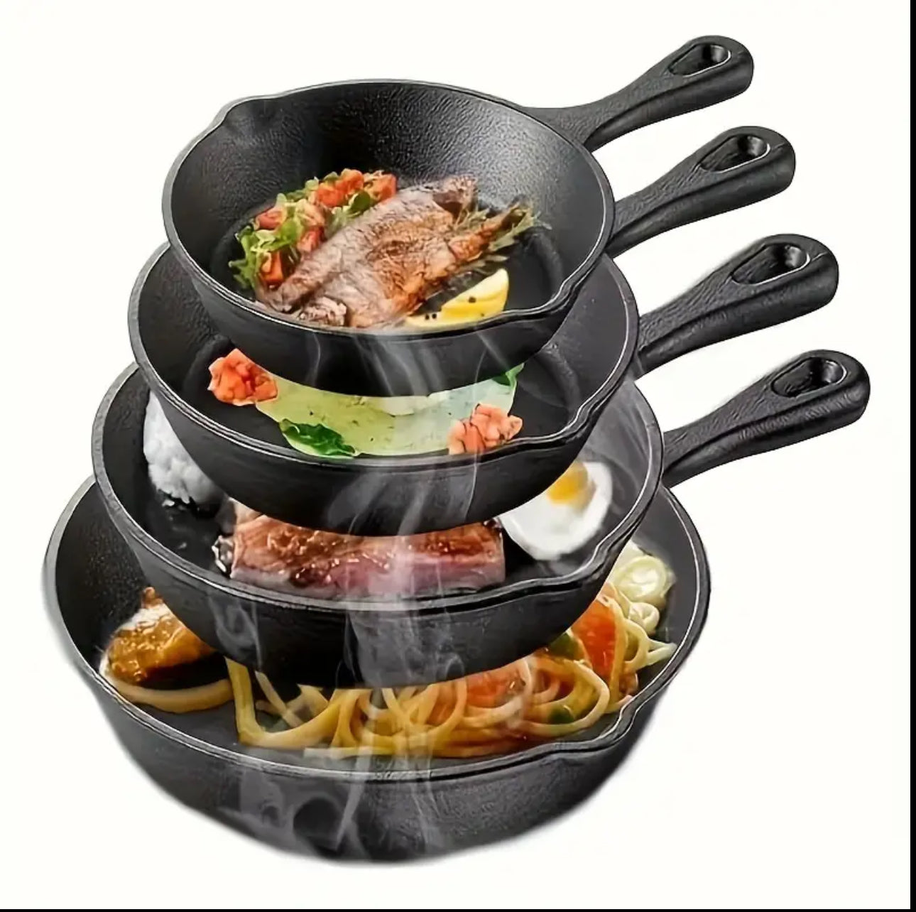 4pcs Cast Iron Skillet Set