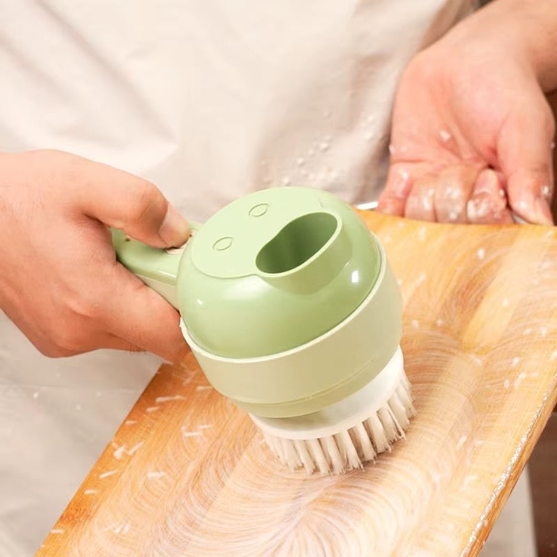 4in1 Handheld Electric vegetable cutter set with brush