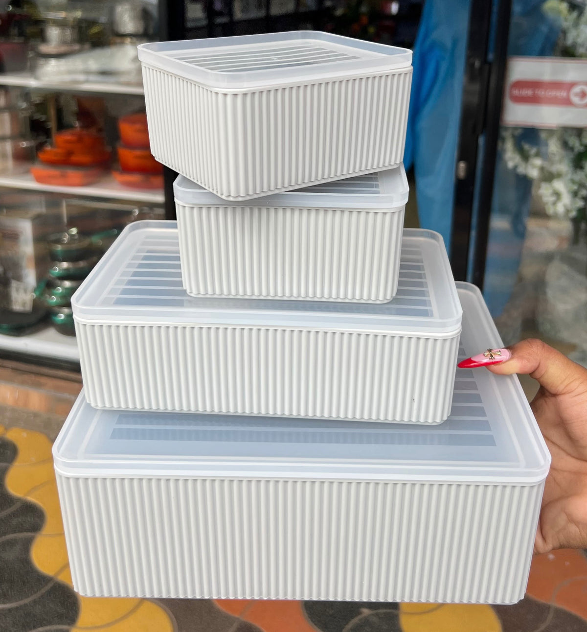4pcs fridge storage containers
