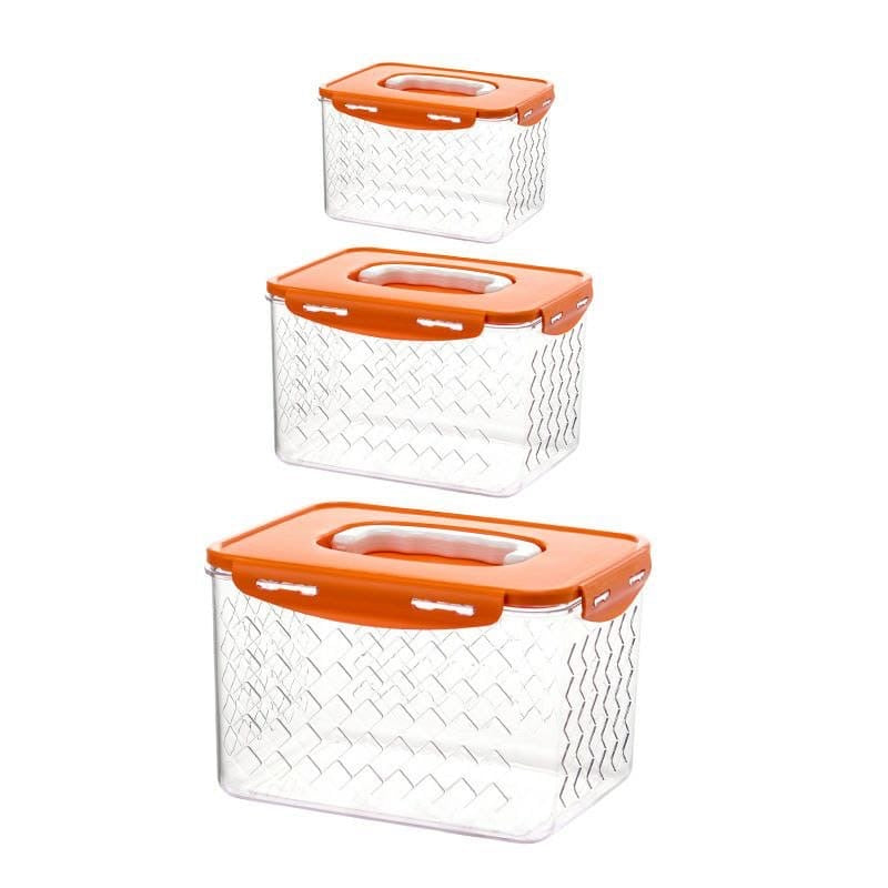 3pcs heavy acrylic fridge storage containers