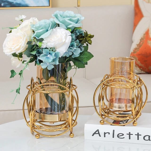 Light Luxury Metal Vase Decoration