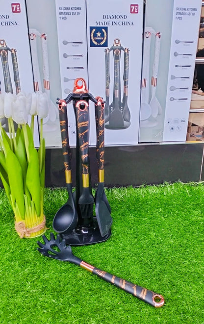 7pcs Classy Silicon spoon set