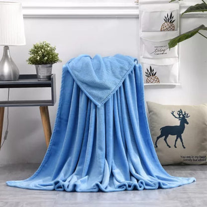 PLAIN CORAL FLEECE THROW BLANKET