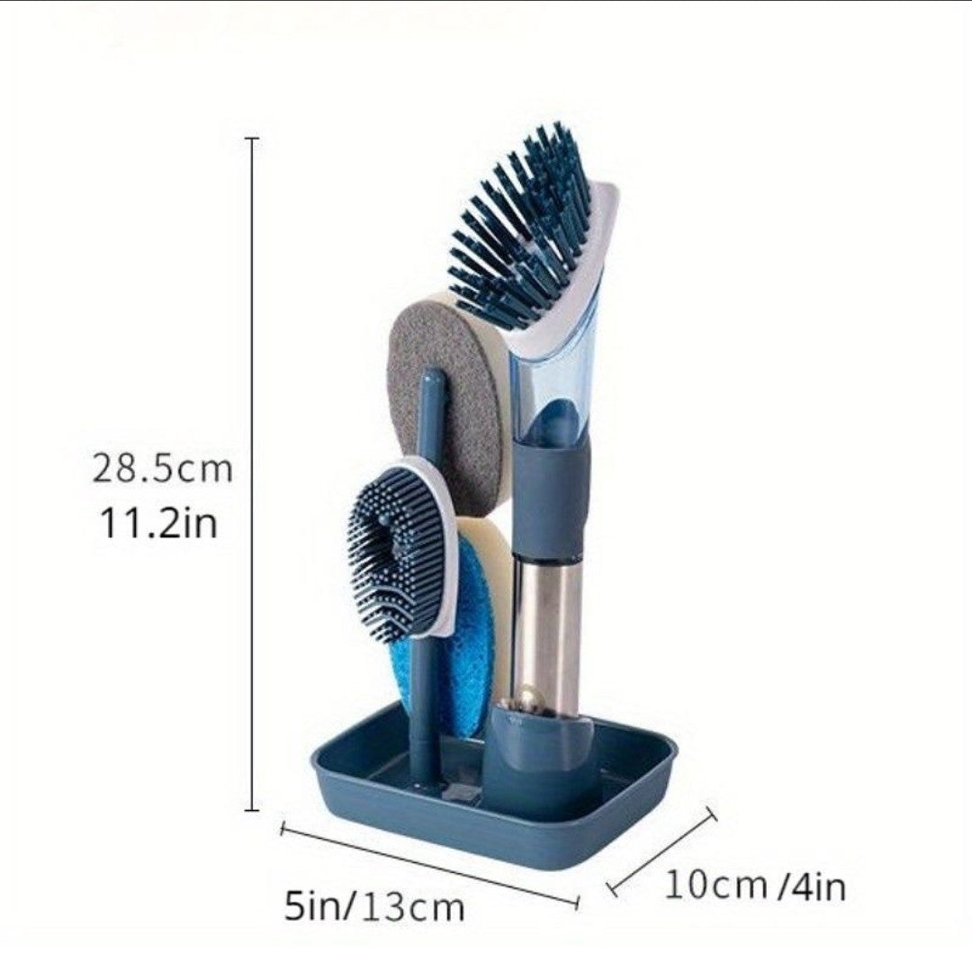 Soap dispensing Dish Brush Set