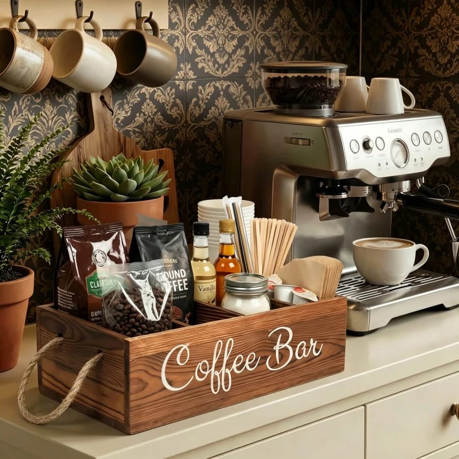 Wooden tea /coffee holder