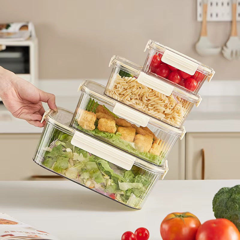 4pcs \ set Stackable Multipurpose Food Storage Containers Organizers / Fridge containers organizers