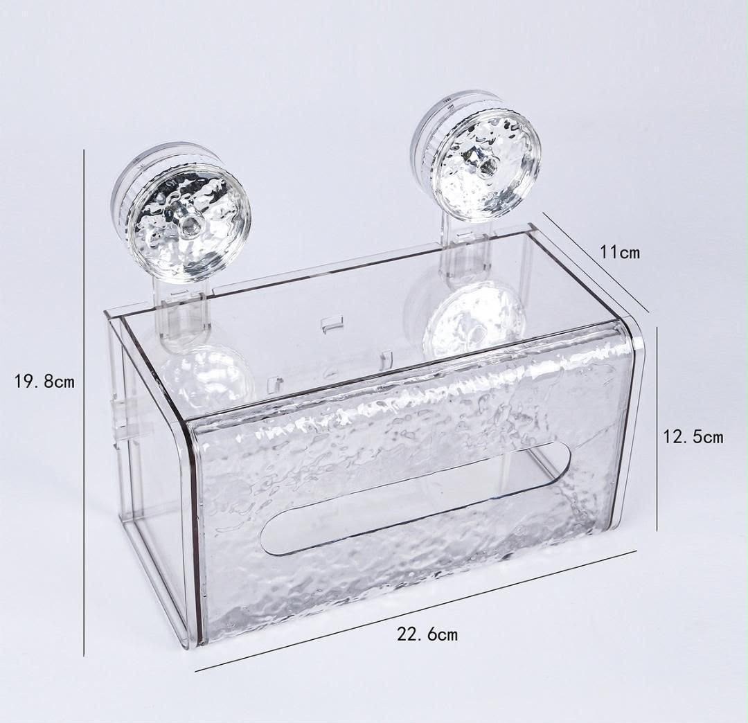 Suction Cup Glacier-Pattern Tissue Box