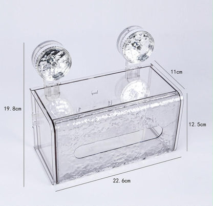 Suction Cup Glacier-Pattern Tissue Box