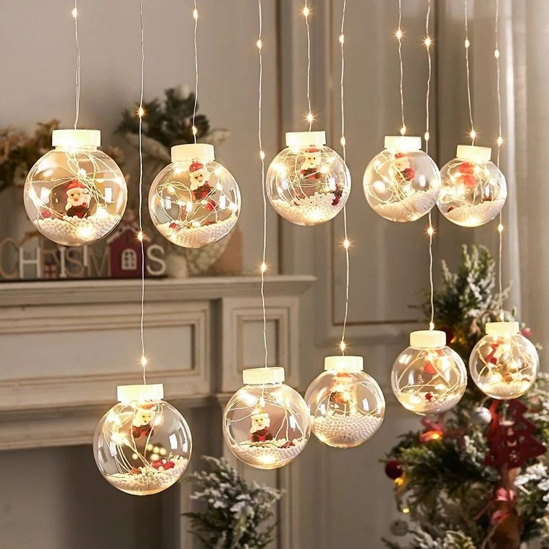 10pcs Christmas wish ball LED  Garland curtain light