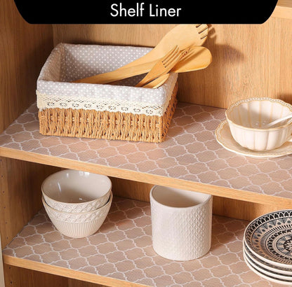 Geometric anti-slip shelf liner