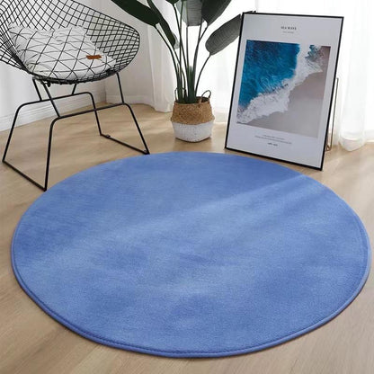 Round Carpet Soft Fleece Mat Anti-Slip Area Rug