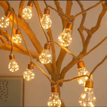 10M VINTAGE HEMP ROPE CHRISTMAS LIGHTS — USB + SOLAR | INDOOR & OUTDOOR