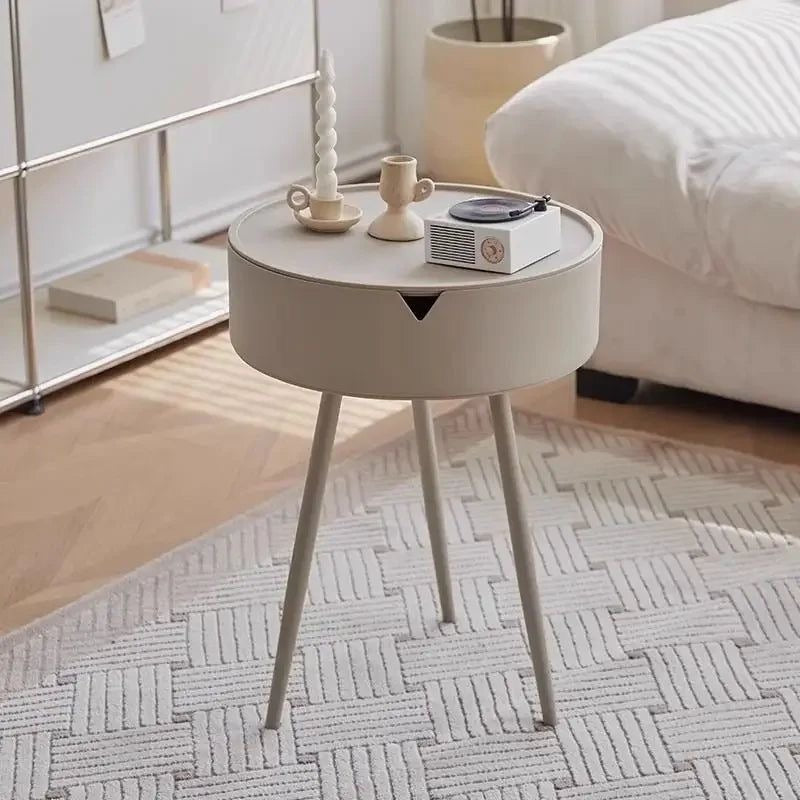 Modern  Nightstand, Bedroom Side Table with Hidden Storage