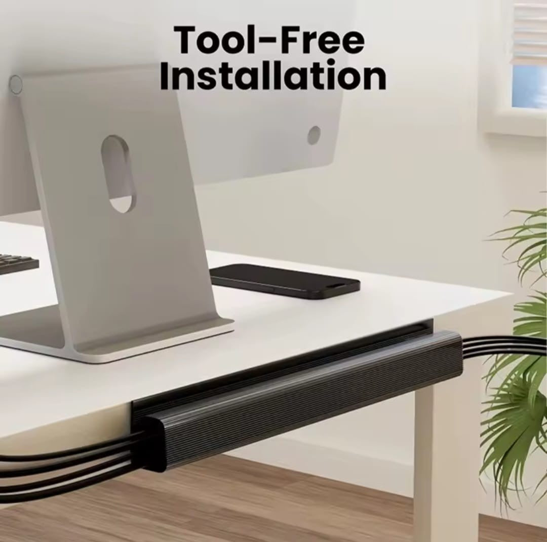 PVC Under-Desk Cable Management Tray