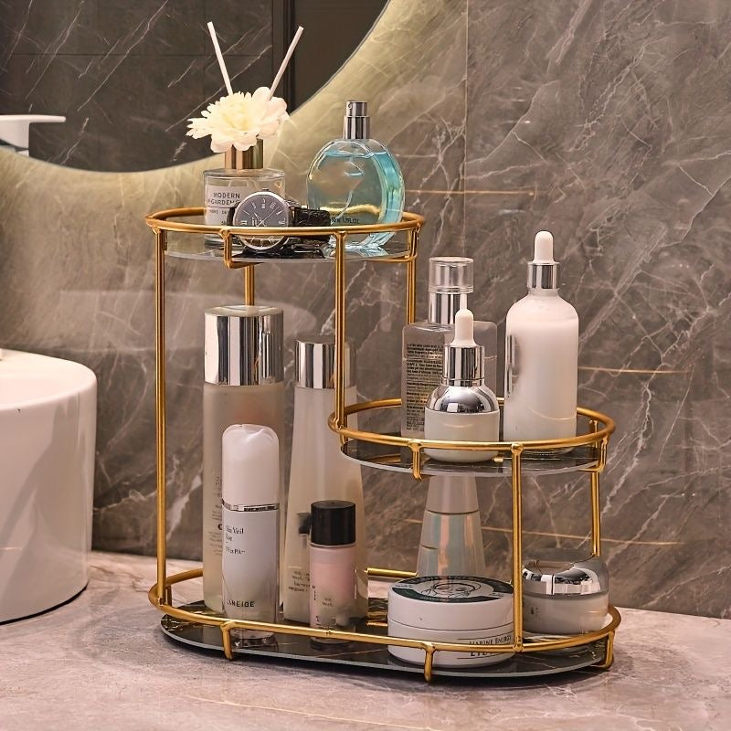 Light Luxury Storage Shelf/Cosmetics Toiletries Organizer